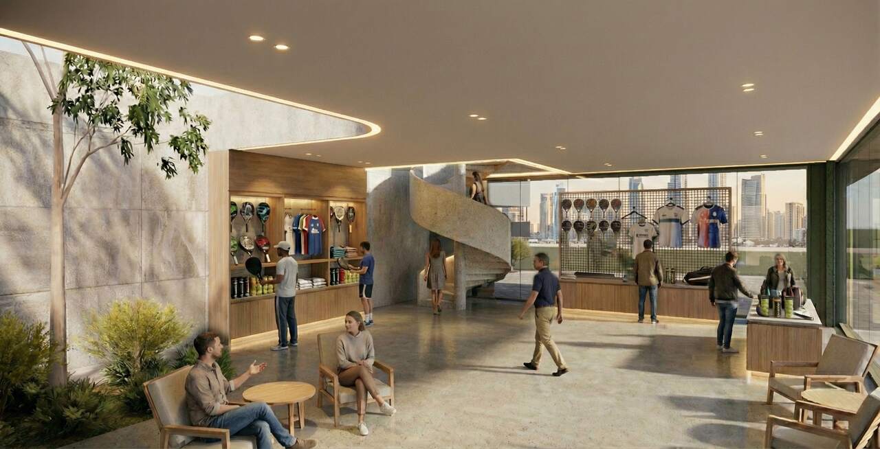 Members at a padel club designed by PJD Architects