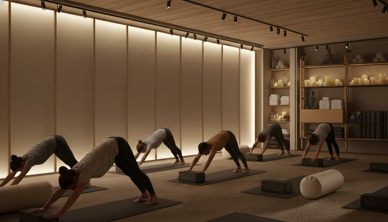 Le Social Padel yoga deck